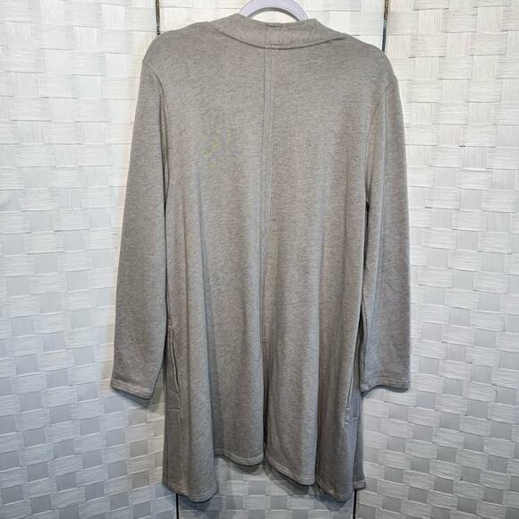 J. Jill Pure Jill Neutral Beige Open Front Cardigan Size Large Petite Earthy - Picture 4 of 14